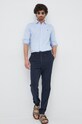 Odzież Polo Ralph Lauren koszula bawełniana 710899075 niebieski