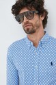 Polo Ralph Lauren koszula bawełniana 710900518 niebieski