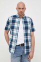 Ρούχα Βαμβακερό πουκάμισο Tommy Hilfiger MW0MW30701.PPYX σκούρο μπλε