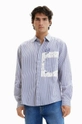 Desigual camicia in cotone regolare blu 23SMCW15