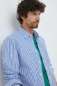 Βαμβακερό πουκάμισο United Colors of Benetton Ανδρικά