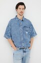 Odzież Calvin Klein Jeans koszula jeansowa J30J322775.PPYX niebieski