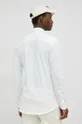biały Bruuns Bazaar koszula bawełniana Pique Norman