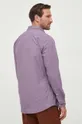 vijolična Bombažna srajca BOSS ORANGE