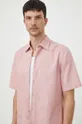 рожевий Бавовняна сорочка BOSS BOSS ORANGE