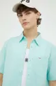 tyrkysová Bavlnená košeľa Wrangler Pánsky