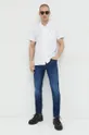 Tommy Jeans camicia in lino misto bianco
