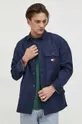 blu navy Tommy Jeans camicia in cotone Uomo