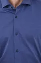 Хлопковая рубашка BOSS тёмно-синий