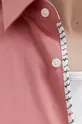Βαμβακερό πουκάμισο HUGO ροζ