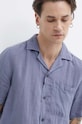 HUGO cămașă de in 50490761 albastru