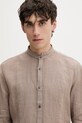 HUGO košile pánská lněná béžová 50490740