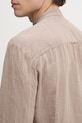 HUGO košile pánská lněná 50490740 béžová