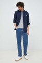 Ρούχα Βαμβακερό πουκάμισο PS Paul Smith M2R.599R.FZEBRA σκούρο μπλε