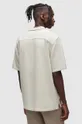beżowy AllSaints koszula z domieszką lnu CUDI SS SHIRT