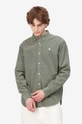 verde Carhartt WIP cămașă din bumbac Madison Fine Cord Shirt De bărbați