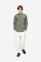 Хлопковая рубашка Carhartt WIP Madison Fine Cord Shirt I030580 зелёный SS23
