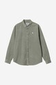 Хлопковая рубашка Carhartt WIP Madison Fine Cord Shirt I030580 зелёный