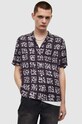AllSaints koszula CUBE SS SHIRT casual czarny MS071Y