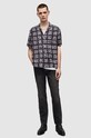 AllSaints koszula CUBE SS SHIRT czarny MS071Y