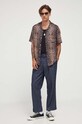 Риза AllSaints MS187Y кафяв SS23