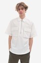 Košile Norse Projects Ivan Cordura Tab Series N40-0610 0001 krátký bílá N40.0610.0001