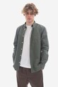 Norse Projects cămașă din bumbac Anton Light Twill uni verde N40.0790.8061