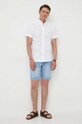 Bavlnená košeľa Tommy Hilfiger MW0MW30911.PPYX biela SS24
