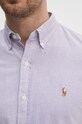 Памучна риза Polo Ralph Lauren 710792161 виолетов
