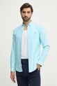 Памучна риза Polo Ralph Lauren тюркоазен 710792161