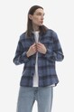 A.P.C. wool blend shirt all-over print blue WOAOQ.H02396