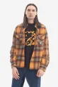 oranžová Košile s příměsí vlny Billionaire Boys Club Check Shirt B22417 ORANGE Pánský