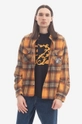 pomarańczowy Billionaire Boys Club koszula z domieszką wełny Check Shirt Męski