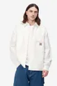 белый Хлопковая рубашка Carhartt WIP Reno Shirt Jac Мужской