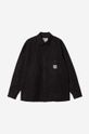 Бавовняна сорочка Carhartt WIP Reno Shirt Jac гладкий чорний I031447