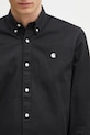 Хлопковая рубашка Carhartt WIP L/S Madison Shirt чёрный I023339.0D2XX
