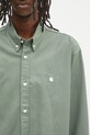 Βαμβακερό πουκάμισο Carhartt WIP L/S Madison Shirt πράσινο I023339.22XXX