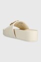 Obuv Kožené šľapky Tory Burch Woven 144147.250 béžová