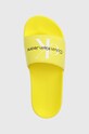 Šľapky Calvin Klein Jeans SLIDE MONOGRAM CO žltá YW0YW00103
