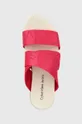 roza Natikači Calvin Klein Jeans FLATFORM SANDAL WEBBING
