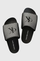 μαύρο Παντόφλες Calvin Klein Jeans COMFORT SANDAL OVERSIZED MESH Γυναικεία