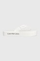 Calvin Klein Jeans japonki FLATFORM FLIPFLOP bez obcasa biały YW0YW00993