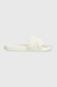 Calvin Klein Jeans klapki SLIDE HIGH/LOW FREQUENCY WN tekstylny beżowy YW0YW00999