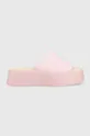 różowy Vagabond Shoemakers klapki skórzane COURTNEY Damski