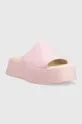 Δερμάτινες παντόφλες Vagabond Shoemakers Shoemakers COURTNEY ροζ