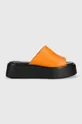 πορτοκαλί Δερμάτινες παντόφλες Vagabond Shoemakers Shoemakers COURTNEY Γυναικεία
