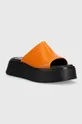 Δερμάτινες παντόφλες Vagabond Shoemakers Shoemakers COURTNEY πορτοκαλί