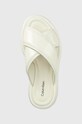 Calvin Klein bőr papucs BUBBLE SLIDE - PAT fehér HW0HW01469