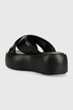 Obuwie Calvin Klein klapki skórzane BUBBLE SLIDE - PAT HW0HW01469 czarny