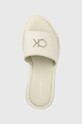 Παντόφλες Calvin Klein DRESS FLATFORM W/HW - JQ μπεζ HW0HW01488
